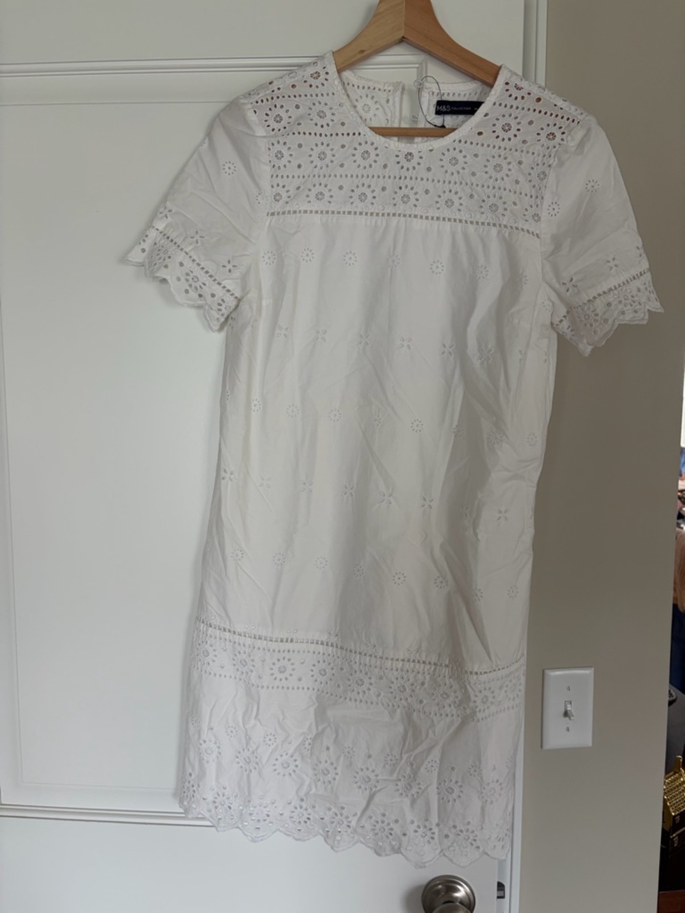 Marks & Spencer White Lace Mini Dress